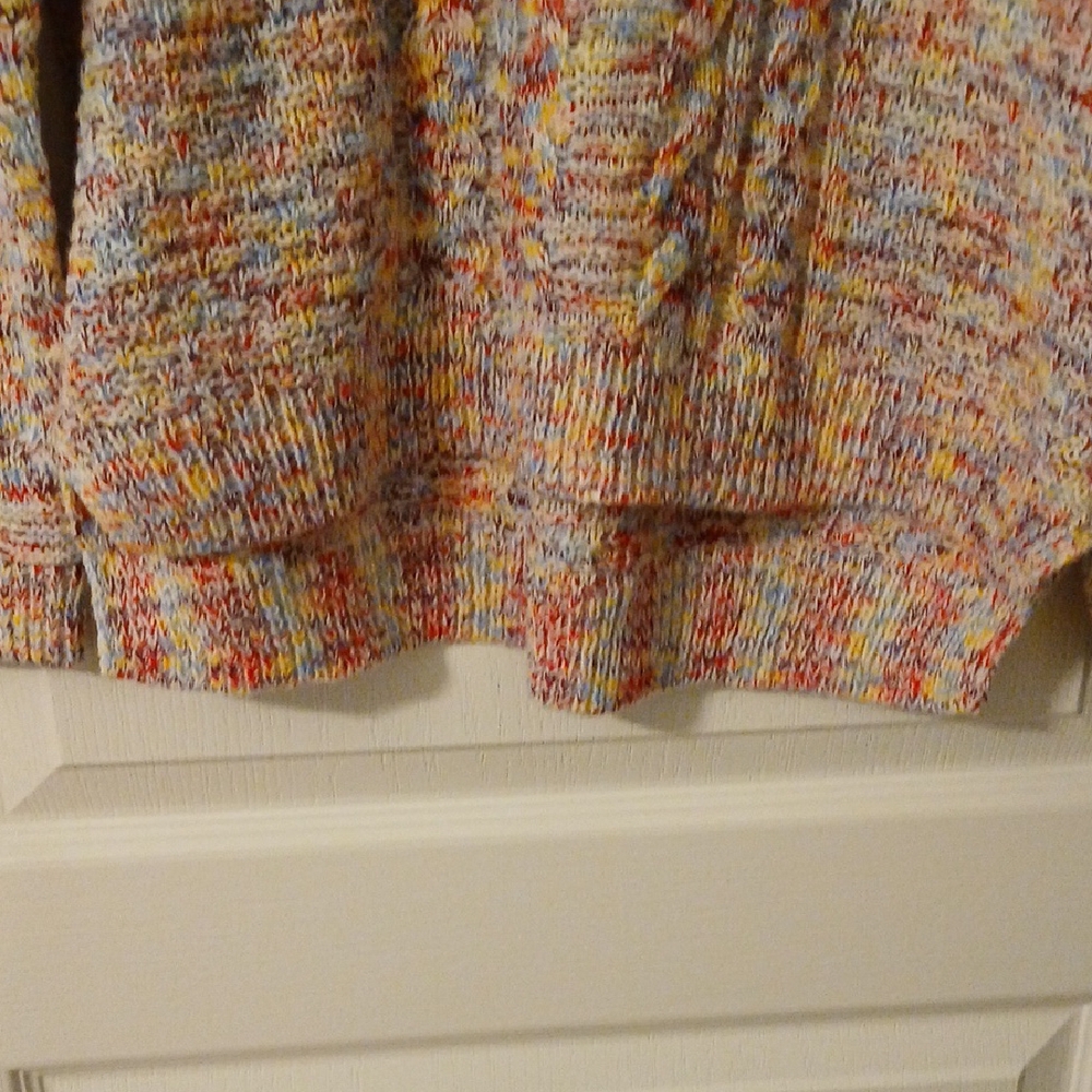 Time and Tru Multicolor Knit V- Neck Sweater - Picture 3 of 8